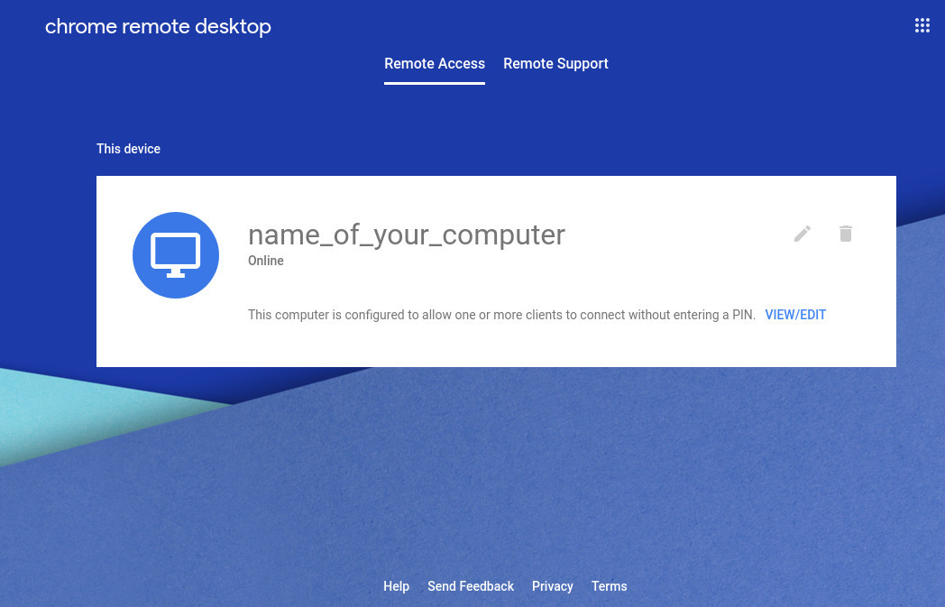 google chrome remote desktop host installer